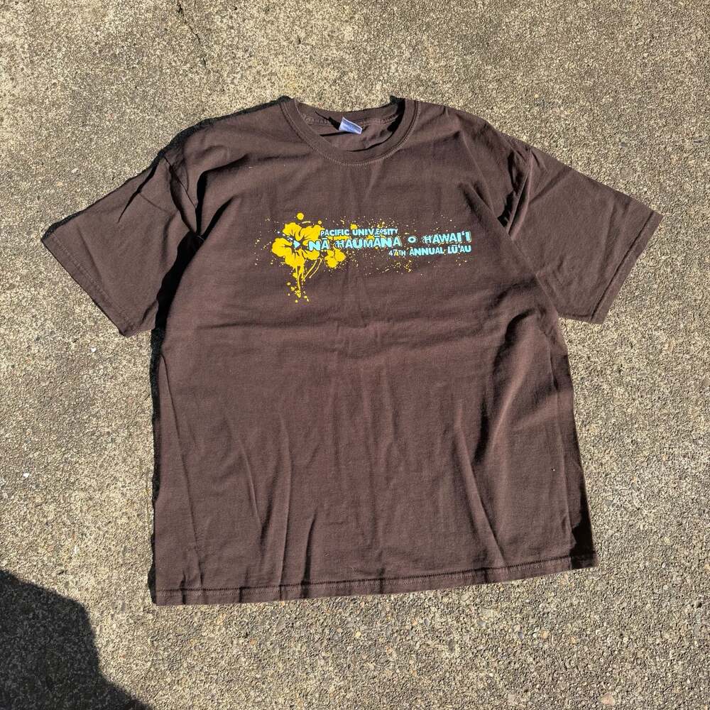 Vintage Pacific University Na Haumana O Hawai'i 47th Annual Lu'au T-Shirt XL Cho